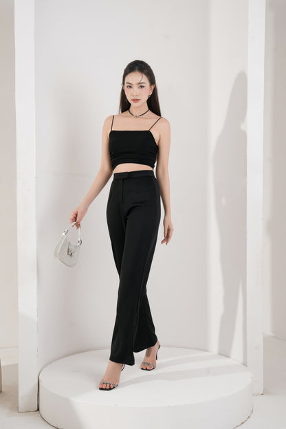 Staple High Waisted Pants in Black