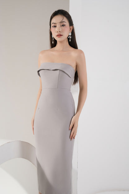 Sophia Midi Dress in Grey