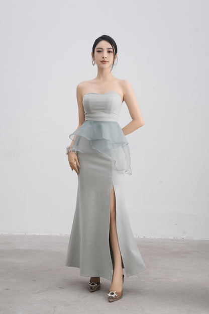 Lucia Bustier Gown in Sage