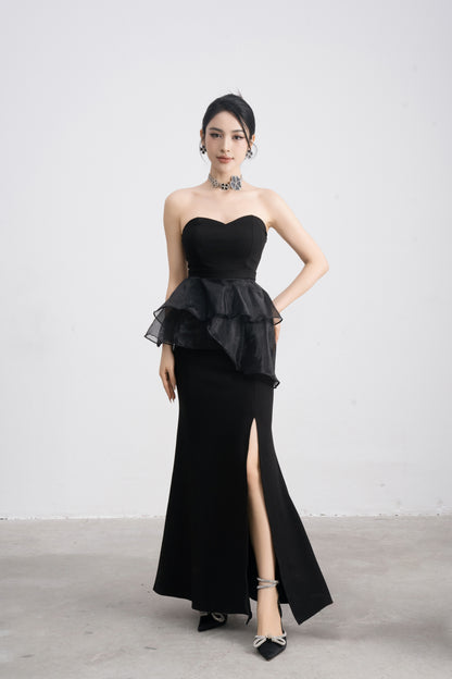 Lucia Bustier Gown in Black