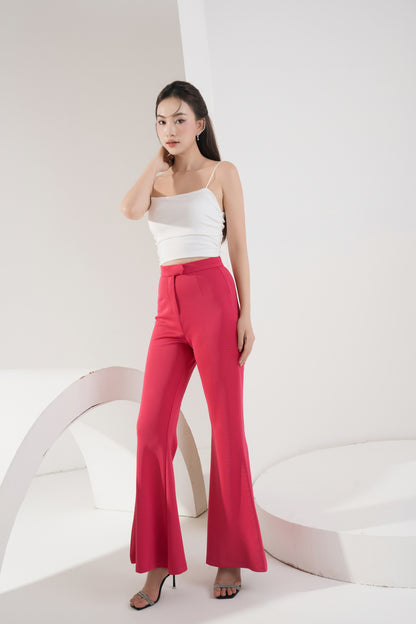 Phoebe Highwaisted Bell Pants in Pink