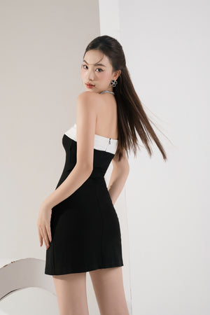 
                  
                    Load image into Gallery viewer, Diana Mini Dress in Black
                  
                