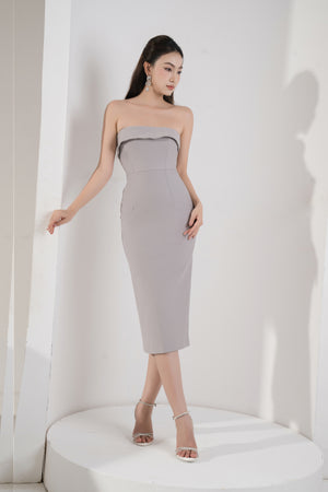 
                  
                    Load image into Gallery viewer, Sophia Midi Dress in Grey
                  
                