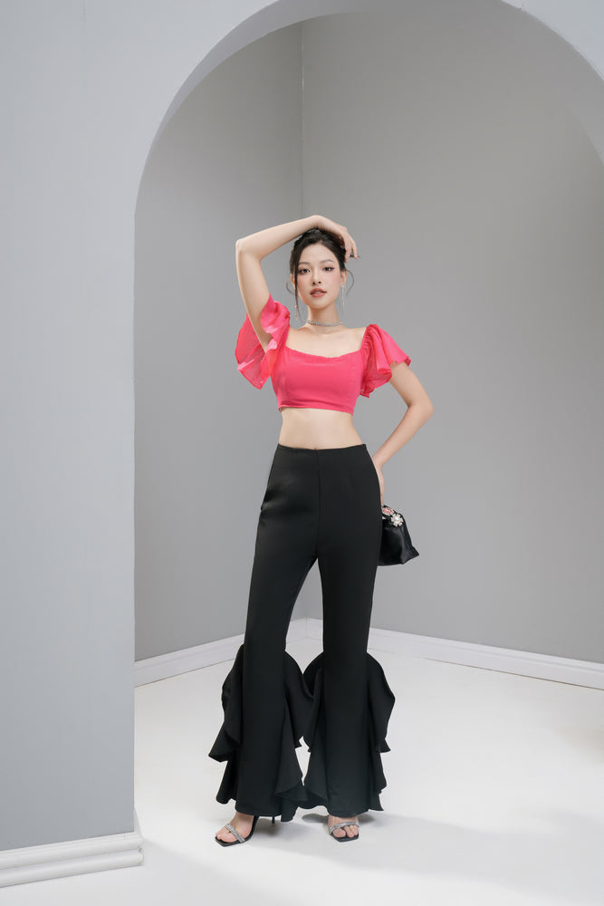 
                  
                    Load image into Gallery viewer, Ericalia Highwaisted Bell Pants in Black
                  
                