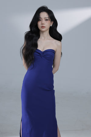 
                  
                    Load image into Gallery viewer, Desiree Bustier Gown Dress in Cobalt Blue
                  
                