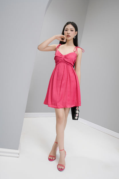 Hannilia Dress in Hot Pink