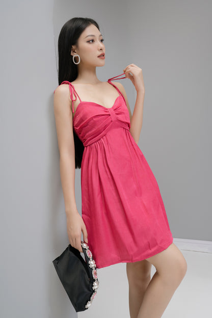 Hannilia Dress in Hot Pink