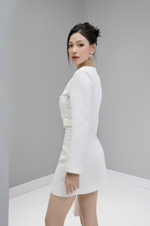 
                  
                    Load image into Gallery viewer, Louveelia Tweed Skorts in White
                  
                
