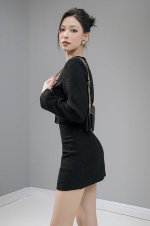 
                  
                    Load image into Gallery viewer, Louveelia Tweed Skorts in Black
                  
                