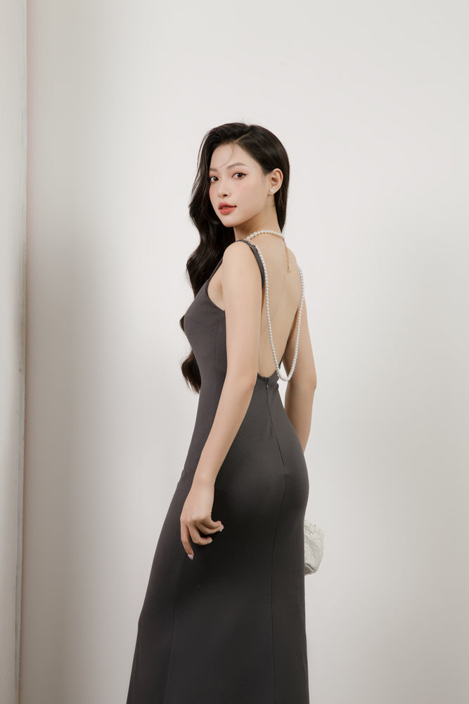 
                  
                    Load image into Gallery viewer, Tiffany U-Back Padded Dress in Grey
                  
                