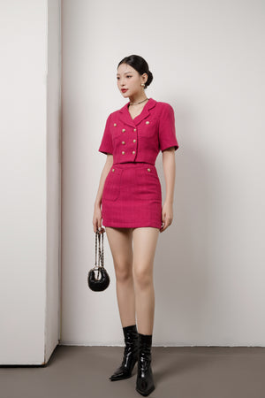 
                  
                    Load image into Gallery viewer, Valentina Tweed Skorts in Pink
                  
                