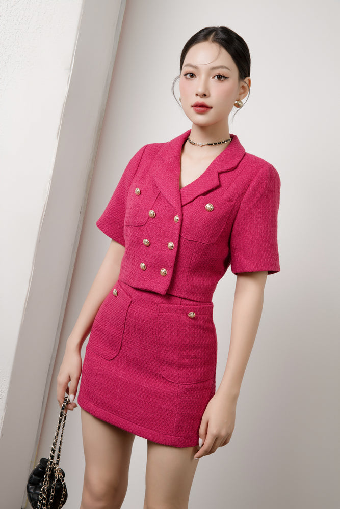 
                  
                    Load image into Gallery viewer, Valentina Tweed Skorts in Pink
                  
                