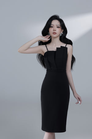 
                  
                    Load image into Gallery viewer, Irabelle Overlay Bodycon Dress in Black
                  
                