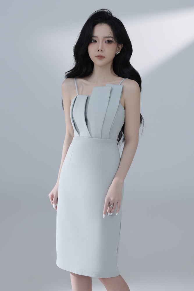 
                  
                    Load image into Gallery viewer, Irabelle Overlay Bodycon Dress in Sage
                  
                