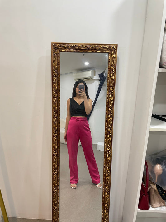 Staple Highwaisted Pants in Hot Pink
