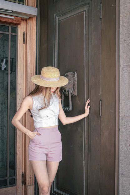 Lynlia Structured Shorts in Pink