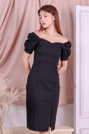 
                  
                    Load image into Gallery viewer, *PREMIUM* Yveslia 2 Ways Bodycon Dress in Black - Self Manufactured by LBRLABEL only
                  
                
