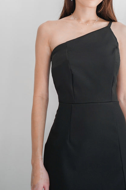*PREMIUM* - Tayilia Toga Dress in Black - Self Manufactured by LBRLABEL