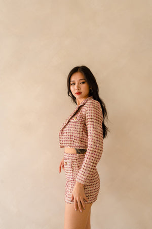 
                  
                    Load image into Gallery viewer, Rochelle Tweed Jacket in Pink
                  
                