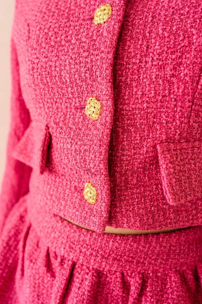 
                  
                    Load image into Gallery viewer, Faith Tweed Skorts in Hot Pink
                  
                