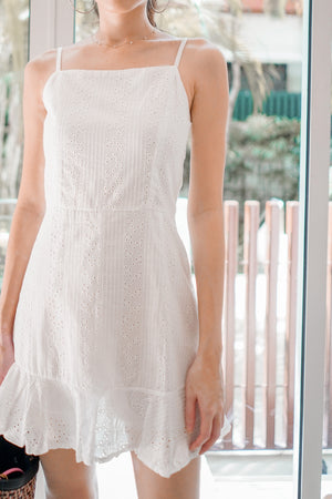
                  
                    Load image into Gallery viewer, * PREMIUM * Arilia Crochet Dress Romper in White - Self Manufactured by LBRLABEL
                  
                