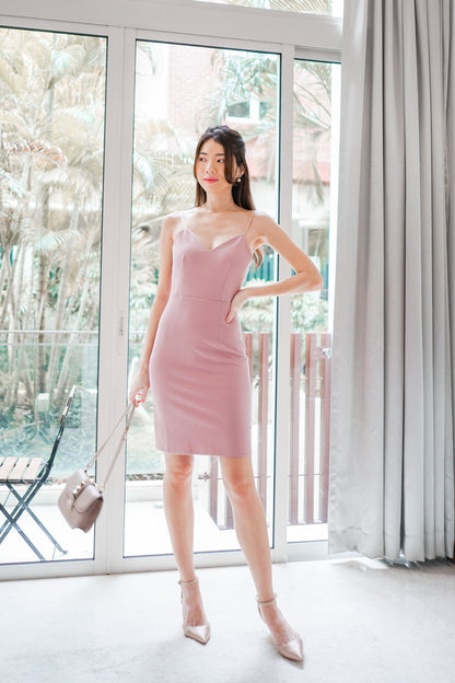 *PREMIUM* - Miolia Midi Dress in Pink - Self Manufactured by LBRLABEL