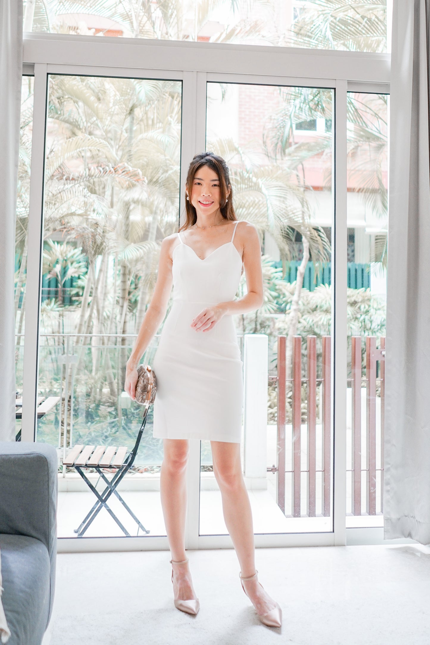 *PREMIUM* - Miolia Midi Dress in White - Self Manufactured by LBRLABEL