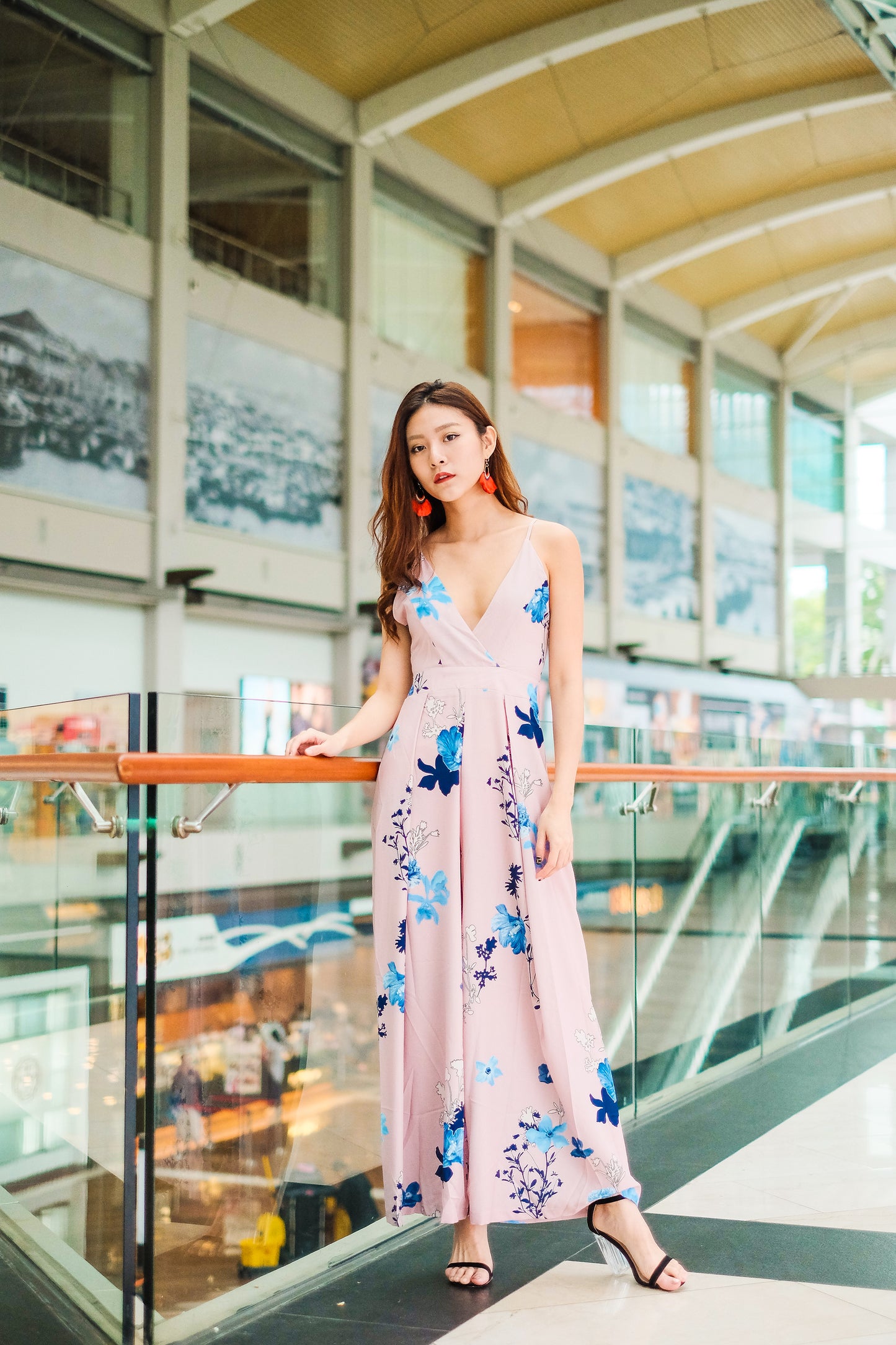 LUXE - Braylee Floral Jumpsuit in Pink