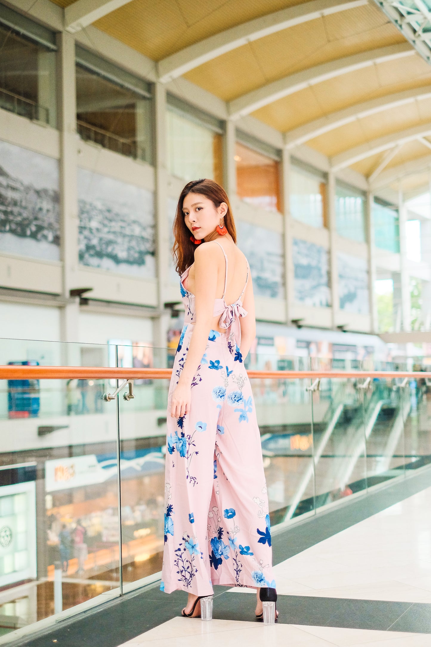 LUXE - Braylee Floral Jumpsuit in Pink