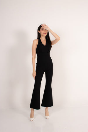 
                  
                    Load image into Gallery viewer, Fiolia Halter Jumpsuit in Black
                  
                