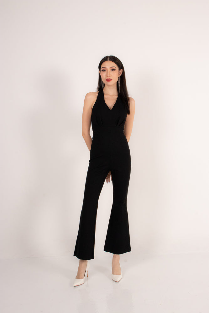 
                  
                    Load image into Gallery viewer, Fiolia Halter Jumpsuit in Black
                  
                