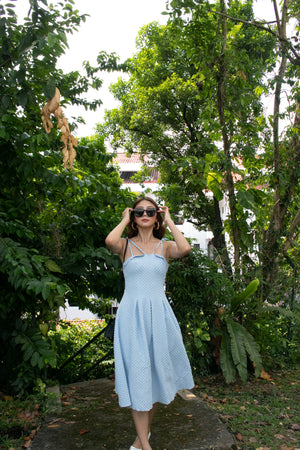
                  
                    Load image into Gallery viewer, Amber Structured Dress in Blue
                  
                