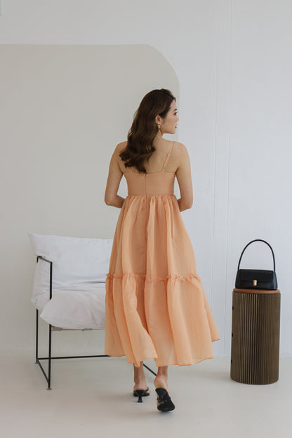 Freya Gown Dress in Dusty Orange