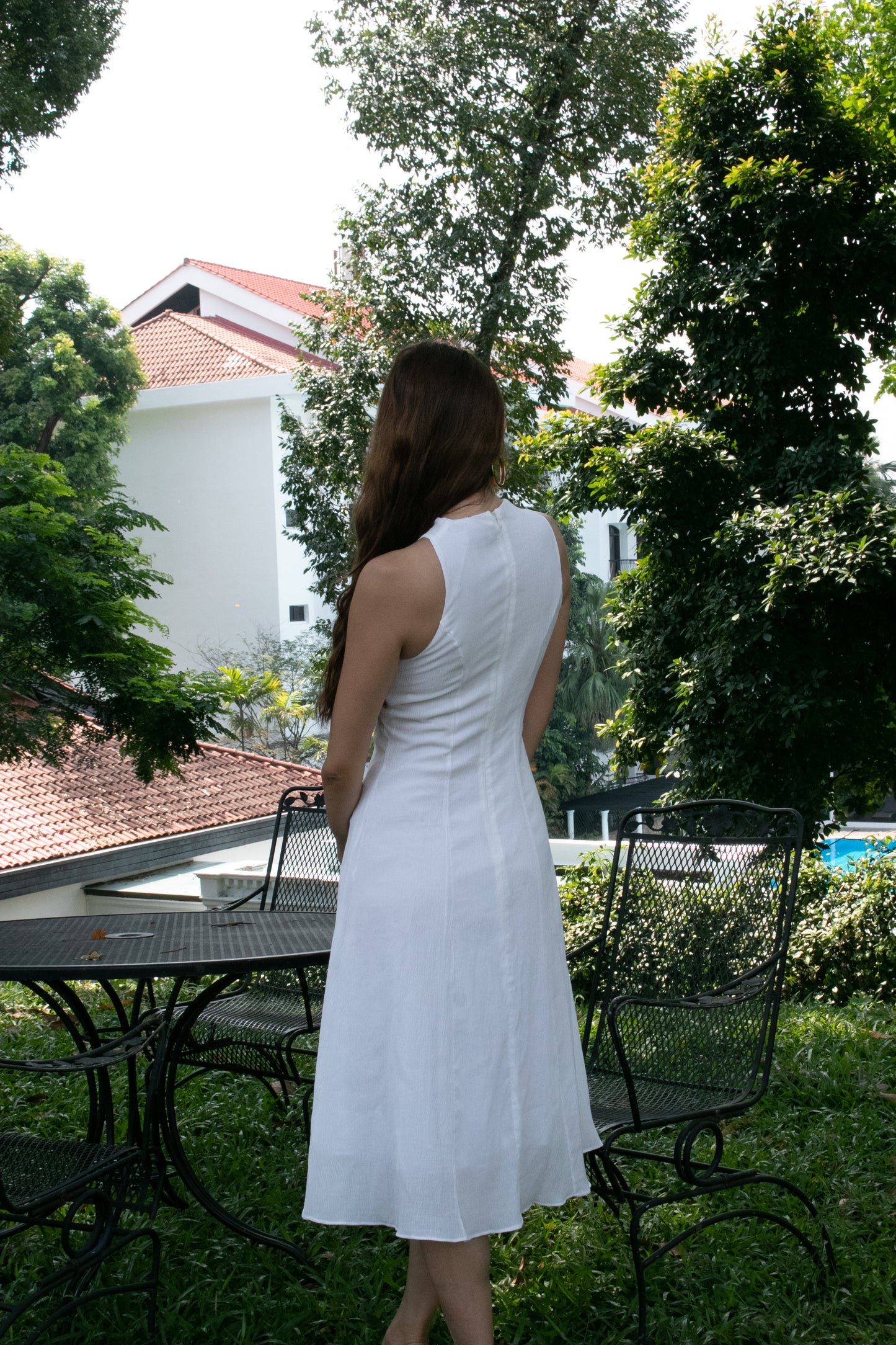 Lynnette Halter Dress in White