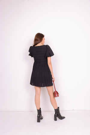 
                  
                    Load image into Gallery viewer, Melanie Babydoll Dress Romper Dress in Black
                  
                