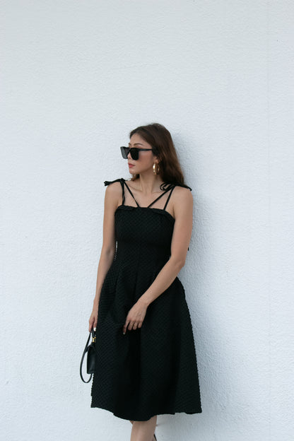 Amber Structured Dress in Black