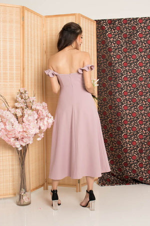 
                  
                    Load image into Gallery viewer, * PREMIUM* - Jujulia Two Ways Midi Dress in Nude Pink - Self Manufactured by LBRLABEL
                  
                