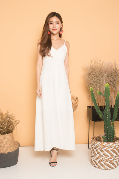 * LUXE * Fannie Maxi Dress in White