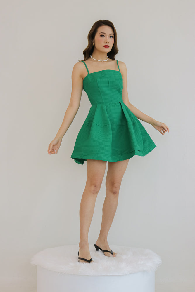 
                  
                    Load image into Gallery viewer, Mayson Skater Dress in Green
                  
                