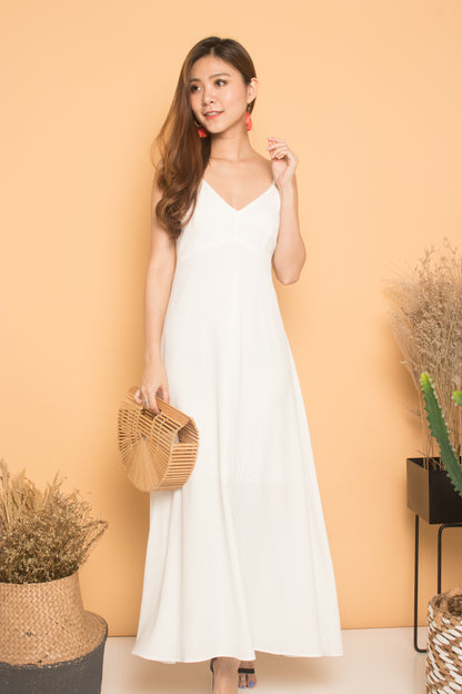 * LUXE * Fannie Maxi Dress in White