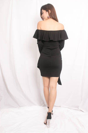 
                  
                    Load image into Gallery viewer, Teena Flutter Dress in Black
                  
                