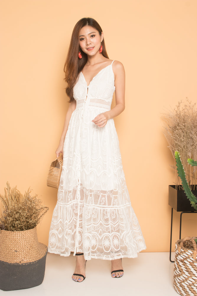 
                  
                    Load image into Gallery viewer, * LUXE * Renee Crochet Lace Maxi Dress
                  
                