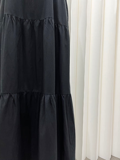 Jermaine Ruched Midi Dress in Black