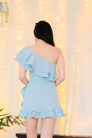 
                  
                    Load image into Gallery viewer, Celeslia Ruffles Skorts in Blue
                  
                