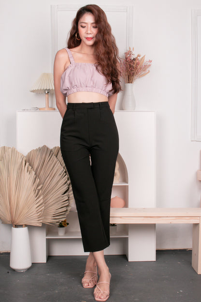 Amylia Highwaisted Trousers Pants in Black