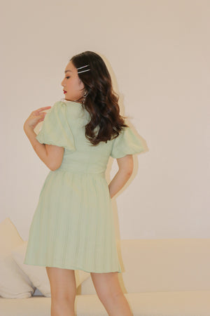 
                  
                    Load image into Gallery viewer, Melanie Babydoll Dress in Tea Green
                  
                