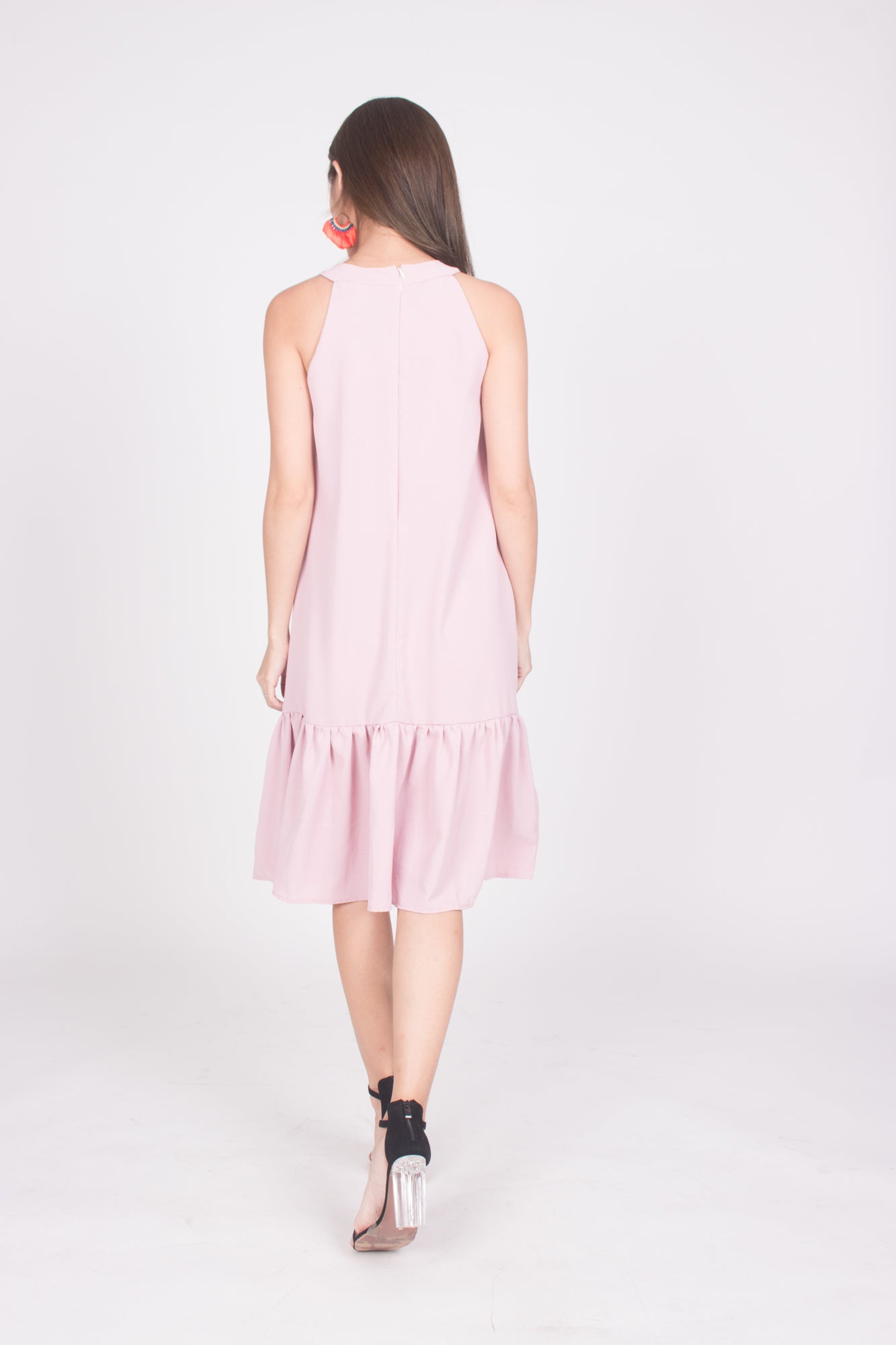 Heiley Halter Dress in Pink
