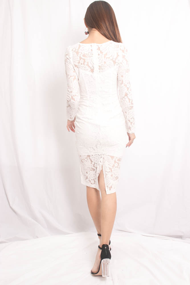 
                  
                    Load image into Gallery viewer, Jaysie Crochet Dress in White
                  
                