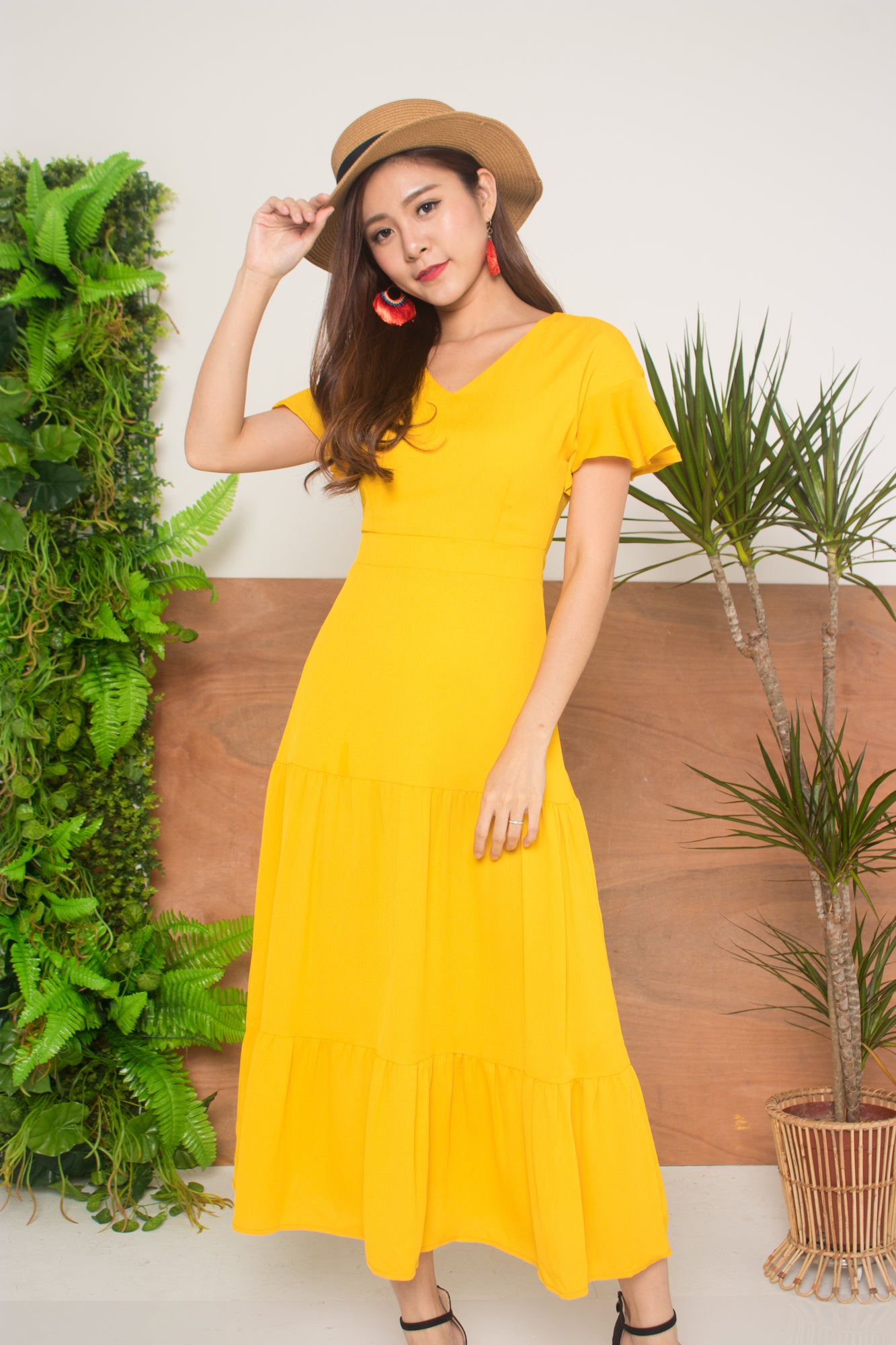 *LUXE* - Sapho Island Maxi Dress in Marigold Yellow