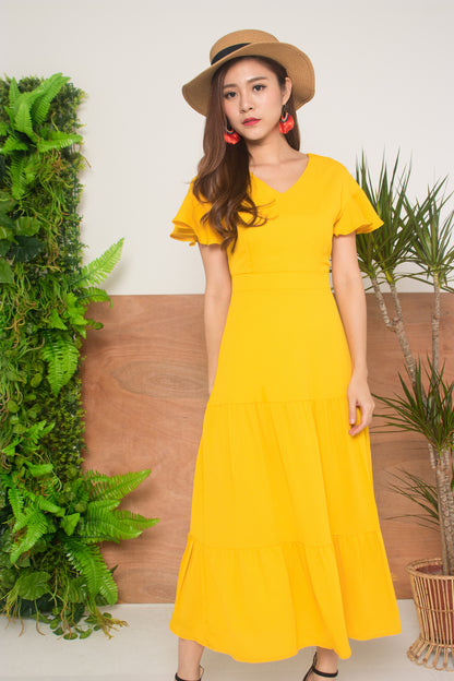 *LUXE* - Sapho Island Maxi Dress in Marigold Yellow